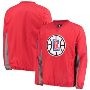 LA Clippers Primary Logo V-neck Pullover Jacket